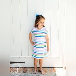 The Beaufort Bonnet Company Toddler South Dock Striped Polly Play Dress - EUC!